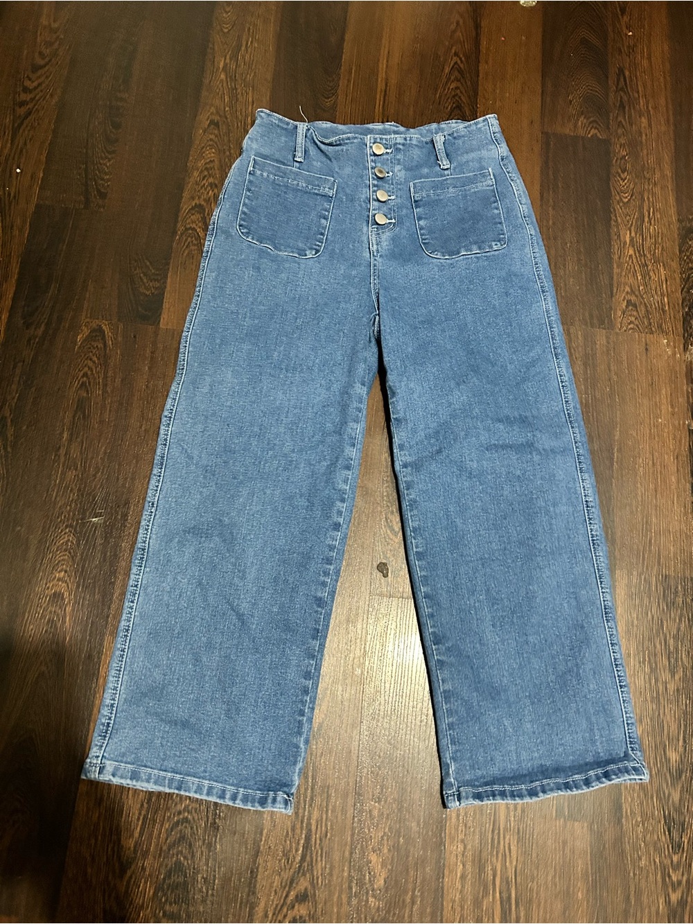 High-Rise Wide-Leg Women's Jeans in Medium Blue